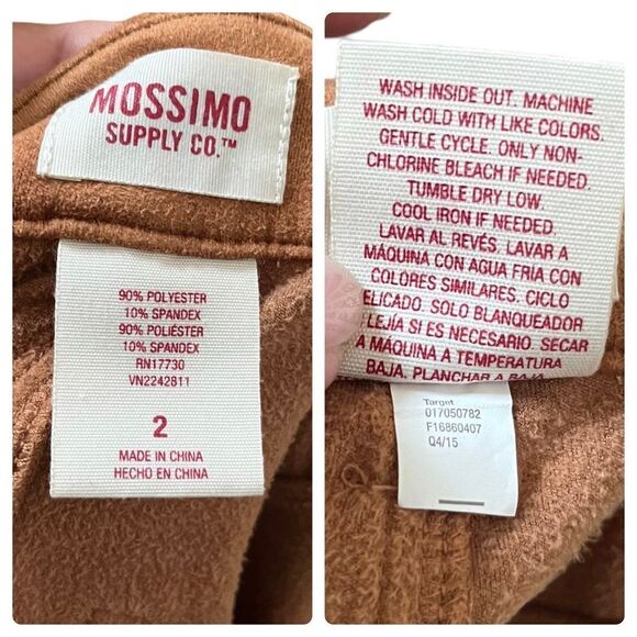 Y2K Mossimo Camel Faux Suede Button A Line Mini Skirt Size 2 Small Festival Boho - Picture 8 of 9